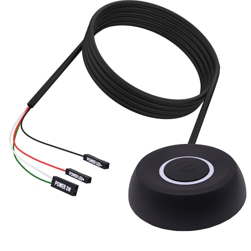 YARCHONN PC Power Button Schalter Desktop Computer Power Switch Externer Computer Motherboard Remote Start Button Verlängerungskabel mit LED Licht -1.8M /5.9FT Schwarz YARCHONN PC Power Button Schalter Desktop Computer Power Switch Externer Computer Motherboard Remote Start Button Verlängerungskabel mit LED Licht -1.8M /5.9FT Schwarz von YARCHONN