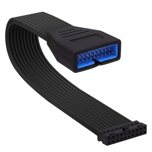 YARCHONN USB 3.0 Kopfzeile Verlängerungs kabel Mainboard 19/20 Poliges Stecker auf Buchse Internes Verlängerungs kabel Verlängerer Adapter für Lösen von Motherboards blockiert von Grafik karte -15cm von YARCHONN