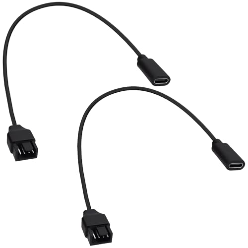 YARCHONN USB C zu PC Fan Adapter Netzkabel Typ C weiblich zu 3Pin 4Pin Case Fan Versorgung Verlängerungskabel für Computer Kühlung Lüfter-20cm-2pcs YARCHONN USB C zu PC Fan Adapter Netzkabel Typ C weiblich zu 3Pin 4Pin Case Fan Versorgung Verlängerungskabel für Computer Kühlung Lüfter-20cm-2pcs von YARCHONN