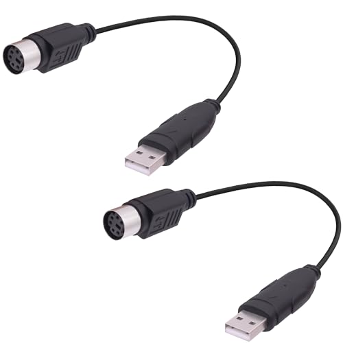 YARCHONN USB zu PS/2 Konverter Adapter Kabel PS2 weibliche Tastatur Maus Schnittstelle zu USB 2.0 Stecker Adapter Stecker Kabel für Desktop Laptop-18cm/7in-2Pcs von YARCHONN