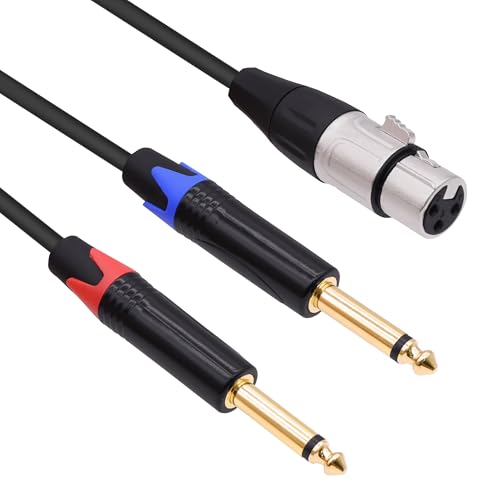 YARCHONN XLR Buchse auf 6,35mm 1/4 Zoll TS Splitter Audio Y Kabel Dual 6.35mm TS Mono Stecker auf XLR Stecker Mikrofon Adapter Konverter Kabel für Mischer Verstärker-2M / 6.6FT YARCHONN XLR Buchse auf 6,35mm 1/4 Zoll TS Splitter Audio Y Kabel Dual 6.35mm TS Mono Stecker auf XLR Stecker Mikrofon Adapter Konverter Kabel für Mischer Verstärker-2M / 6.6FT von YARCHONN