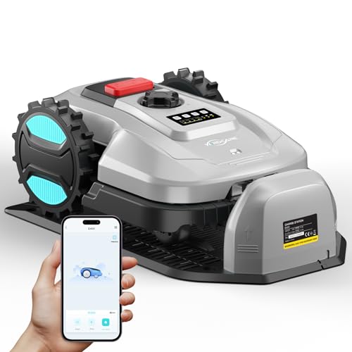 YARDCARE E400 Mähroboter mit App Steuerung,Max. bis zu 400m²,Automatisches Aufladen,Rasenmäher Roboter mit 20-60mm Schnitthöhe Rasenroboter,Weniger als 60 dB,RegenSensor YARDCARE E400 Mähroboter mit App Steuerung,Max. bis zu 400m²,Automatisches Aufladen,Rasenmäher Roboter mit 20-60mm Schnitthöhe Rasenroboter,Weniger als 60 dB,RegenSensor von YARDCARE