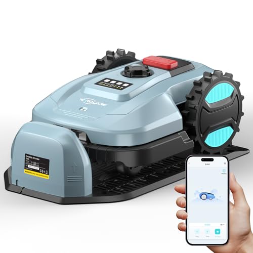 YARDCARE E400 Mähroboter mit App Steuerung,Max. bis zu 400m²,Automatisches Aufladen,RegenSensor,Weniger als 60 dB,Rasenmäher Roboter mit 18cm Schnittbreite,20-60mm Schnitthöhe Rasenroboter YARDCARE E400 Mähroboter mit App Steuerung,Max. bis zu 400m²,Automatisches Aufladen,RegenSensor,Weniger als 60 dB,Rasenmäher Roboter mit 18cm Schnittbreite,20-60mm Schnitthöhe Rasenroboter von YARDCARE