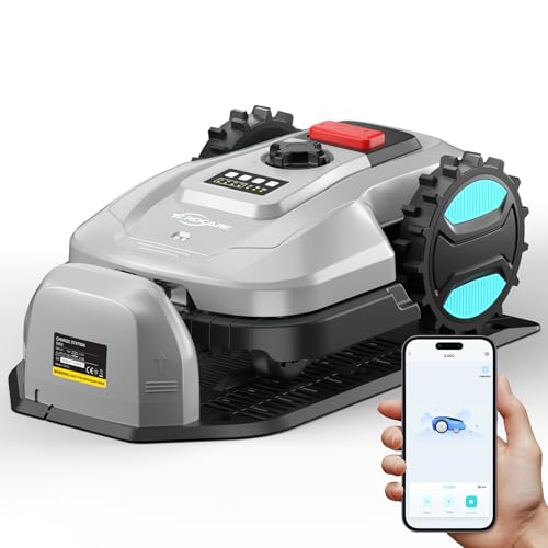YARDCARE E400 Mähroboter mit App Steuerung,Max. bis zu 400m²,Automatisches Aufladen,RegenSensor,Weniger als 60 dB,Rasenmäher Roboter mit 18cm Schnittbreite,20-60mm Schnitthöhe Rasenroboter YARDCARE E400 Mähroboter mit App Steuerung,Max. bis zu 400m²,Automatisches Aufladen,RegenSensor,Weniger als 60 dB,Rasenmäher Roboter mit 18cm Schnittbreite,20-60mm Schnitthöhe Rasenroboter von YARDCARE