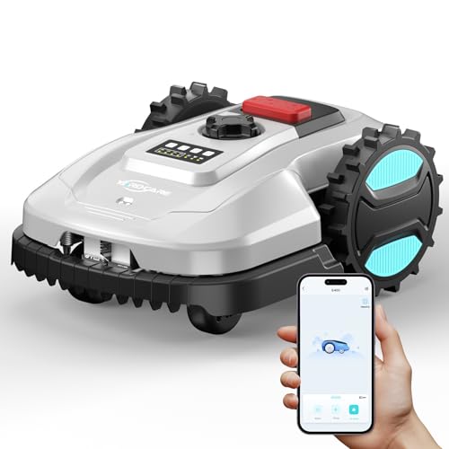 YARDCARE E400 Mähroboter mit App Steuerung,Max. bis zu 400m²,Rasenmäher Roboter mit Regensensor, IPX5 System,automatischer Ladefunktion,18cm Schnittbreite von YARDCARE