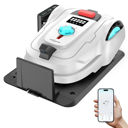YARDCARE M800Plus Mähroboter ohne Begrenzungskabel Empf.800m², GPS-Positionierung+KI Vision Navigation, Automatische Rückkehr Ladestation+App, U-förmiger Schnitt, Präzise Hindernisvermeidung von YARDCARE