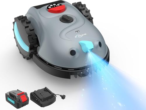 YARDCARE V100 Mähroboter ohne Begrenzungskabel, mit Vision Navigation, 150 Hinderniserkennung, Rasenroboter bis zu 150 m², Akku Rasenmäher Roboter mit Graskamm, Ersatzklingen von YARDCARE