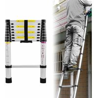 Alu Teleskopleiter Mehrzweckleiter Ausziehleiter Ausziehbare Leiter Multifunktionsleiter Stehleiter Anlegeleiter, 150 kg Belastbarkeit, Silber 9 von YARDIN