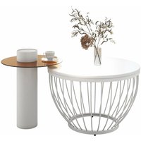 Couchtisch 2er Set, Couchtische Wohnzimmertisch, Sofatisch Kaffeetisch, Couchtisch Modern Nesting Tables, Klein Beistelltisch mit mdf und Holzoptik von YARDIN