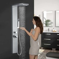 Yardin - Duschpaneel 304 Edelstahl Regendusche mit Wandhalterung Duschkopf Handbrause 4 in 1 Multifunktion mit Thermostat von YARDIN