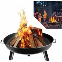 Feuerschalen Ø80cm Feuerstelle Feuerkörbe Fire Pit Feuerkorb Terrassenfeuer Kohlenofen Gartenöfen mit Griffen für Garten & Balkon YARDIN von YARDIN