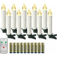 LED Kerzen Weihnachtskerzen mit Fernbedienung Kabellos Kerzenlichter Flammenlose Warmweiß für Weihnachtsbaum, Hochzeit, Geburtstags, Party 10 Stück LED Kerzen Weihnachtskerzen mit Fernbedienung Kabellos Kerzenlichter Flammenlose Warmweiß für Weihnachtsbaum, Hochzeit, Geburtstags, Party 10 Stück von YARDIN