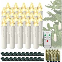 LED Kerzen Weihnachtskerzen mit Fernbedienung Kabellos Kerzenlichter Flammenlose Warmweiß für Weihnachtsbaum, Hochzeit, Geburtstags, Party 20 Stück LED Kerzen Weihnachtskerzen mit Fernbedienung Kabellos Kerzenlichter Flammenlose Warmweiß für Weihnachtsbaum, Hochzeit, Geburtstags, Party 20 Stück von YARDIN