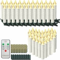 LED Kerzen Weihnachtskerzen mit Fernbedienung Kabellos Kerzenlichter Flammenlose Warmweiß für Weihnachtsbaum, Hochzeit, Geburtstags, Party 50 Stück LED Kerzen Weihnachtskerzen mit Fernbedienung Kabellos Kerzenlichter Flammenlose Warmweiß für Weihnachtsbaum, Hochzeit, Geburtstags, Party 50 Stück von YARDIN