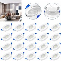 LED Spot 20pcs Set 5W Einbaustrahler 230V Deckenleuchte Spots Deckenspots Einbauspots für Wohnzimmer Bad Schlafzimmer Küche Flur (Kaltweiß) YARDIN von YARDIN
