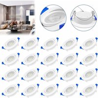 Led Spot 20pcs Set 5W Einbaustrahler 230V Deckenleuchte Spots Deckenspots Einbauspots für Wohnzimmer Bad Schlafzimmer Küche Flur (Kaltweiß) Yardin von YARDIN