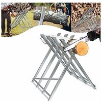 Sägebock für Kettensägen Holzsägebock aus Metall Sägeböcke klappbar Kettensägebock 150 kg Garten Sägegestell Holzsägebock Kettensägenbock von YARDIN