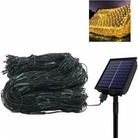 Solar Lichterketten Außen und Innen 8 Modi Timer, Solar LED Lichtervorhang Aussen, Solar Lichternetz Warmweiß für Weihnachten, Hochzeit, Party, Wand, von YARDIN