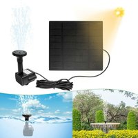 Solar Teichpumpe Springbrunnen Gartenbrunnen,7V/1,8W mini Solar Schwimmender Wasserspiel Fontäne Pumpe mit 4 Düsen für Garten, Quadrat(Type a) von YARDIN