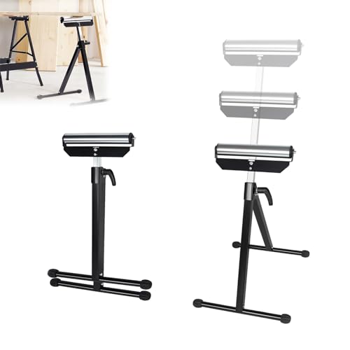 YARDIN 2er Set Rollenbock, klappbar Rollenständer, Höhenverstellbar Rollbock 68-108cm, Klappbock Unterstellbock Arbeitsbock mit Antirutschfüßen, Böcke Stützbock bis 60 kg von YARDIN