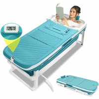 YARDIN Faltbare Badewanne Erwachsene Mobile badewanne Foldable Bathtub mit Abdeckung Thermometer Massagerollen, Klappbadewanne mit Seifenkorb für von YARDIN