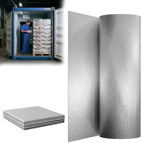 YARDIN Heizkörper Reflexionsfolie 3-4MM Isolierfolie für Dach, Boden, Wände-Doppelschicht-Aluminium folienisolierung, ungiftig, Wärmeisolierung, schalldicht(1×10M) von YARDIN