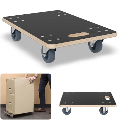 YARDIN Transportroller Rollbrett 1 Stück Möbelroller Rollbretter mit Feststellbaren Rädern Transporter 600 x 400 x 145 mm Transporthilfe für Umzug Möbel-Transport max. 200 kg Tragkraft von YARDIN