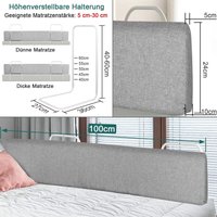 Yardin - Bettgitter Kinderbettgitter Bettschutzgitter Schutzgitter Bett Rausfallschutz Bett Bed Rail Bettkantenschutz, Höhenverstellbar Form von YARDIN