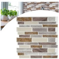 Yardin - Fliesenaufkleber Selbstklebende Fliesen Klebefliesen 30 × 30 cm, 3D Wandpaneele Fliesensticker Marmor Mosaik Design für Spritzschutz Küche von YARDIN