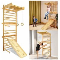 Klettergerüst Indoor Sprossenwand für kinderzimmer Sprossenwand Holz Kletterwand bis 100 kg belastbar für Erwachsene & Kinder Yardin von YARDIN