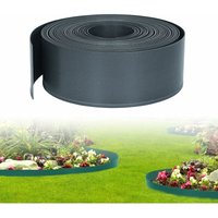 Rasenkante Kunststoff Beeteinfassung Garten Rasenkanten, Beetumrandungen Flexibel Frei zu Biegen, 20m, Anthrazit - Yardin von YARDIN