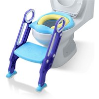 Yardin - Toilettentrainer Faltbar Toilettensitz kinder mit Leiter Höhenverstellbar Kinder-Töpfchen Töpfchentrainer Rutschfest für 1-7 Jähr von YARDIN