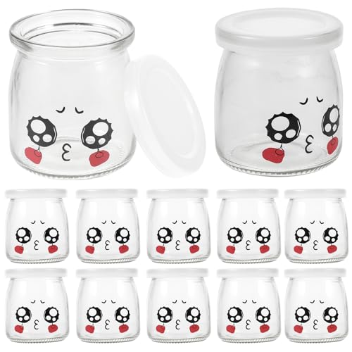 Glasbehälter Mit Deckel Kleine Dessertgläser: Kleine Dessertgläser Glas - Gläser Mit Deckel - für Pudding-Joghurt-Konfitüre 200ml (10 Stück) von YARNOW