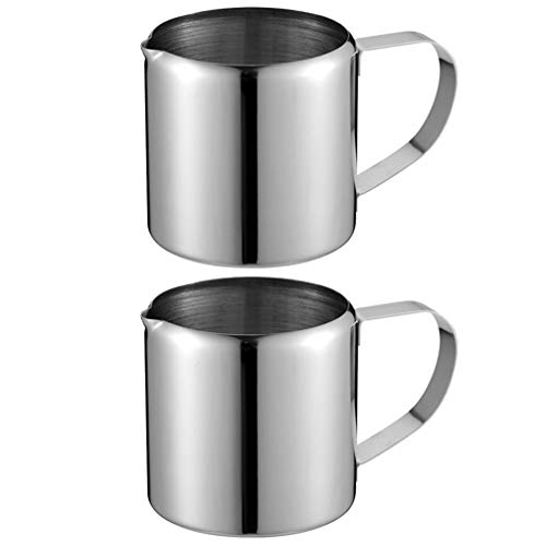 YARNOW Messbecher 2 Stücke Milchkännchen 60ML Aufschäumkännchen Latte Art Kännchen Pitcher Cappuccino Espresso für Macchiato Milch Aufschäumen Karaffe YARNOW Messbecher 2 Stücke Milchkännchen 60ML Aufschäumkännchen Latte Art Kännchen Pitcher Cappuccino Espresso für Macchiato Milch Aufschäumen Karaffe von YARNOW