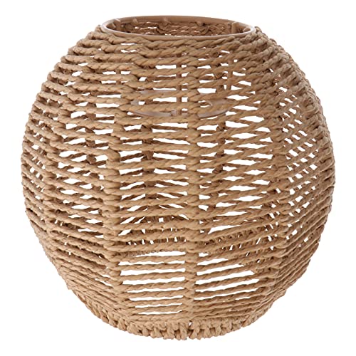 Moderne Rattankorb Decke Licht Schatten in Einem Natürlichen Wicker Finish Rattan Kunst Lampenschirm Gewebt Lampenschirm Retro Stil Kronleuchter Abdeckung Hängelampe von YARNOW