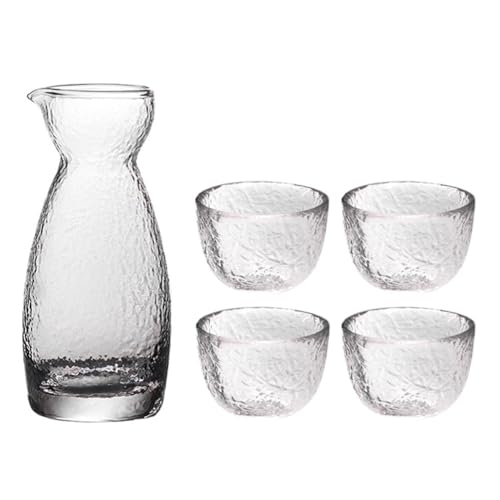 YARNOW 1satz Japanischen Sake Gläsern Und Glastopf Kreatives Design Transparentes Sake Becher Für Heißen Und Kalten Sake Für Geschenksets Und Feiern von YARNOW
