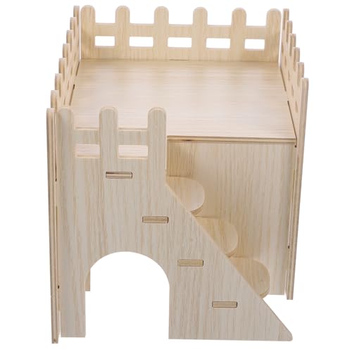 YARNOW 1 Satz Meerschweinchen-Labyrinth Hamster Guinea Leiter Versteck Meerschweinchenhaus Meerschweinchen Meerschweinchenkäfig Drinnen Meerschweinchen Heu Nahrungssuche Hölzern von YARNOW