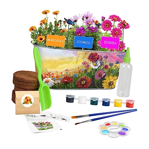 YARNOW 1 Set Pflanztopf Set Blumen Werkzeuge Garten Pflanz Set Mal Pflanz Set Garten Pflanz Set Pflanz Anbau Set Kunst Pflanz Set Blumen Pflanz Set Eisen von YARNOW
