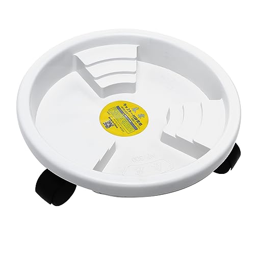 YARNOW 1 Stück Abnehmbares Blumenkörner Topfschale Blumenpot -Untertasse Blumentopf -Untertassen Universalrad Topfradbasis Blumentopf Basis Gartentablett Harz Weiß von YARNOW