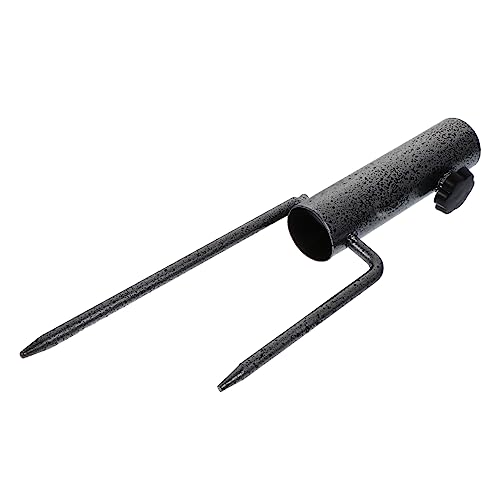 YARNOW 1 Stück Erdungsstecker Regenschirmständer Regenschirmankerpfähle Regenschirm-ankerpflock Sonnenschutz Unterstützung Schirmfahnenmast Strandsandgreifer Erdspieß Basis Plastik Grey von YARNOW