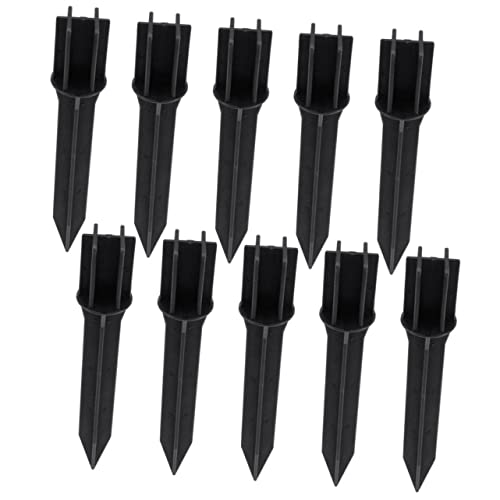 YARNOW 10 Stück Erdspieß Led Ersatzspitzen Für Solarleuchten Rasen Einsatz Weglicht-ersatzpfähle Solarlampenpfähle Für Den Garten Ersatzteile Für Solarleuchten Weglichtpfähle Abs Black von YARNOW