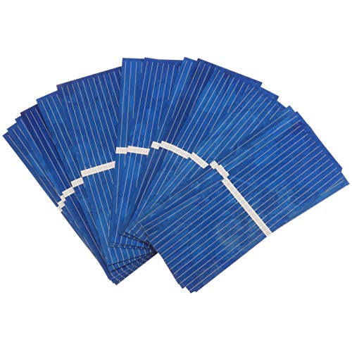 100Pcs Mini Solarzellen DIY Solar Panels Polykristalline Batterie Ladegerät Power Solar Zellen für Solar Panels DIY Projekte (Blau) von YARNOW