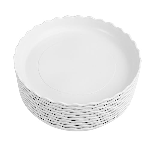 YARNOW 10st Pflanze Pflanztöpfe Tablett Für Blumentöpfe Kleine Blumentöpfe Untersetzer Sukkulenten Töpfe Untersetzer Blumentopf Blumentablett Weiß von YARNOW