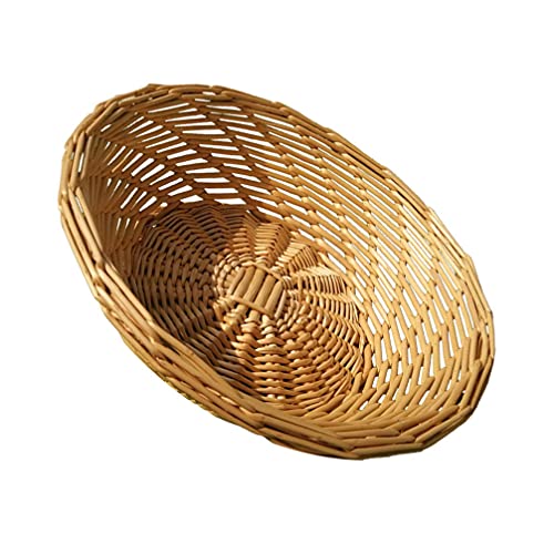 YARNOW 1stk Weidenkorb Obstkorb Aus Rattan Brotkorb Aus Rattan Geflochtene Obstschale Rattan Lagerung Obstkörbe Aus Weidengeflecht Obstschale Aus Rattan Gewebt Klein Gewobener Korb von YARNOW