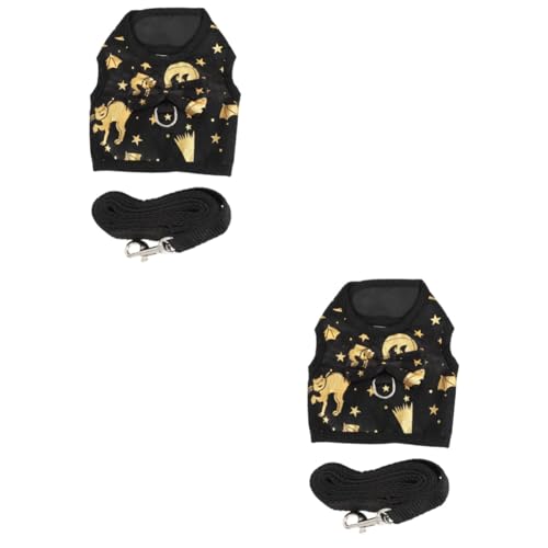 YARNOW 2 Sätze Kaninchen Geschirr mit Verstellbarer Weste und Langlebiger Zugleine Atmungsaktiv Bequem für Kleine Haustiere Geeignet Spazierengehen Joggen und Täglichen Gebrauch von YARNOW