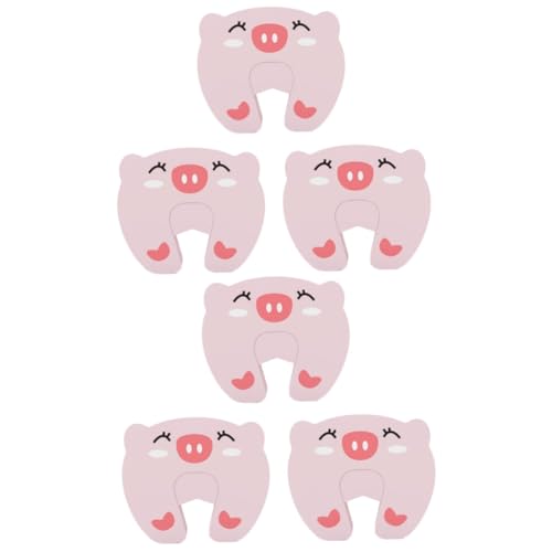 YARNOW 2 Sätze Kreative Türstopper Im Schweinchen Design Robuster Fingerklemmschutz Eva Für Babyzimmer Für Sicheren Türschutz Zuhause 3 Stück * 2 von YARNOW