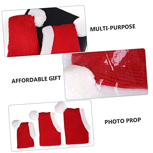 YARNOW 2 Stck. Rotes Hunde Weihnachtskopfstück mit Verstellbarem Kinnriemen Lustige Kopfbedeckung für Kleine und Mittlere Haustiere Weihnachtliche Tierdeko für Party und Cosplay Anlässe von YARNOW