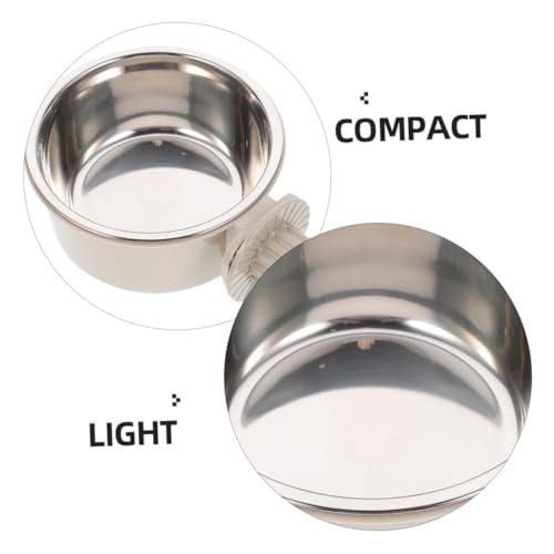 YARNOW 2stücke Edelstahl Hängende Futternäpfe Abnehmbarer Futter Und Wasserspender Für Katzen Hunde Kaninchen Und Kleine Tiere Einfach Zu Reinigen Passend Für Kisten Und Käfige von YARNOW