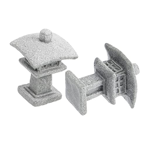 YARNOW 2 Stück Mikro Landschaftsdekoration Pagodenornament Kleine Gartendekoration Mini Pagodenmodell Desktop Ornamente Tischornament Gartendekorationen Pagodenstatue von YARNOW