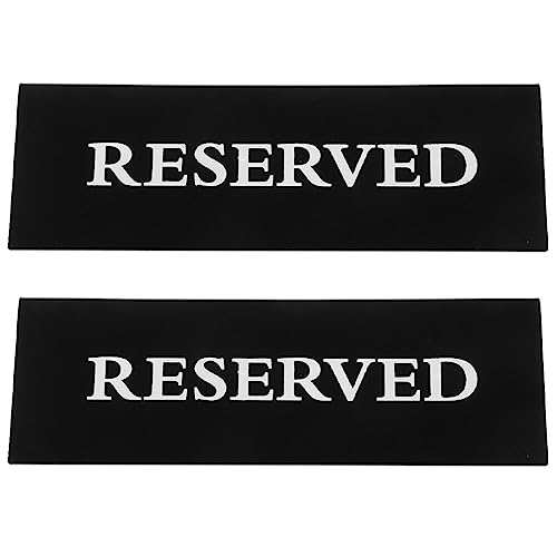 YARNOW Tischdekoration 2 Stück Reserviert Tischschild Reserved Tischaufsteller Acryl schilder für Restaurants Hotels Bars Gastronomie Events Tischdeko Schwarz von YARNOW